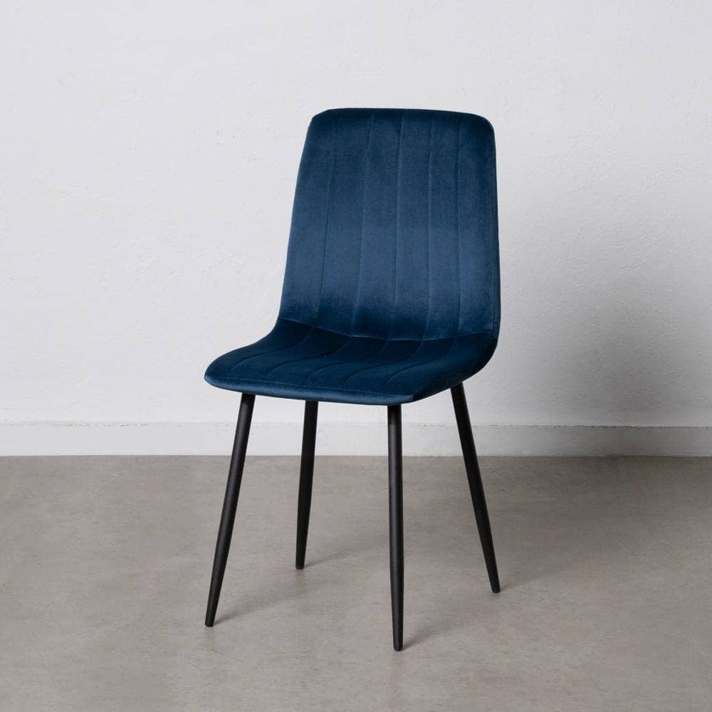 Pack de 4 Sillas Laurent Azul Oscuro de Terciopelo - Elegantes y Modernas para Comedores y Salones - Comodidad y Estilo en 88,5 cm - Imagen 11