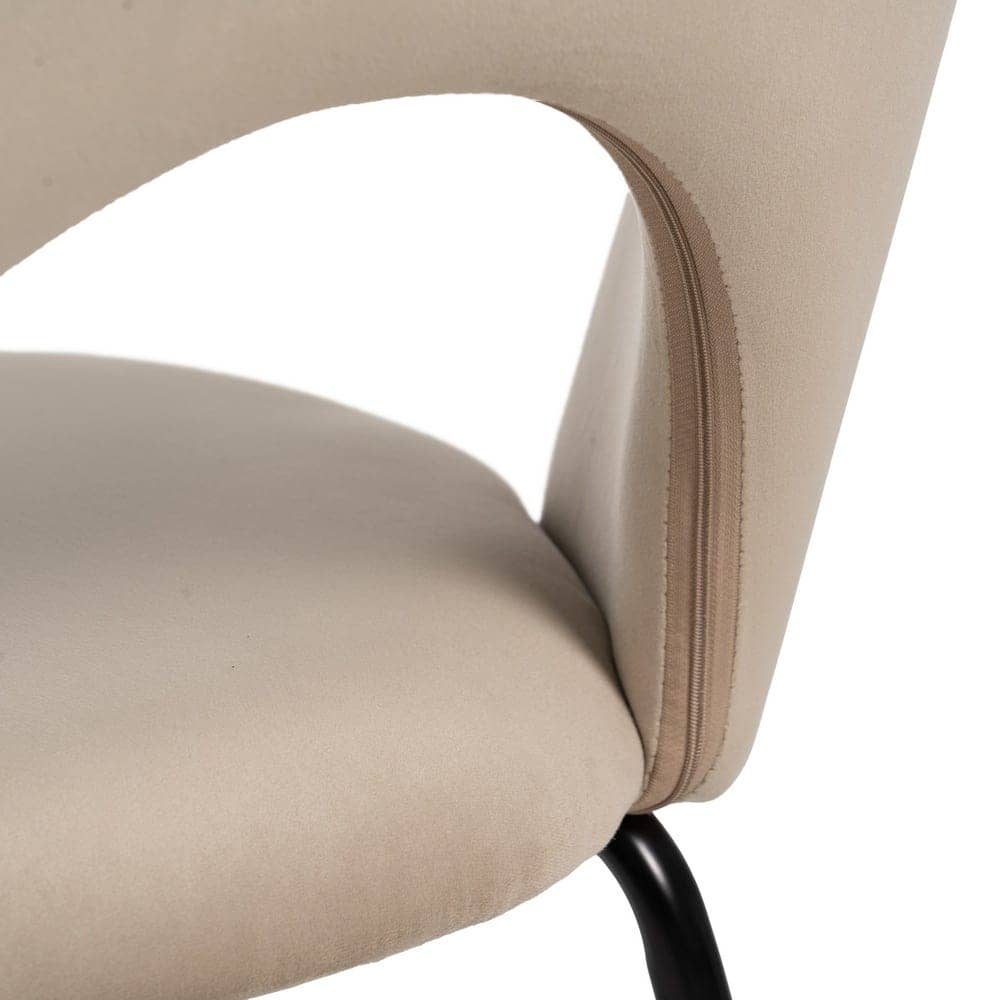 Pack de 4 Sillas Baylor Beige de Tejido y Metal - Diseño Contemporáneo para Comedor y Cocina, Confort y Estilo, Sin Montaje, Soporta 120 kg - Imagen 11