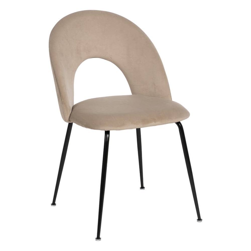 Pack de 4 Sillas Baylor Beige de Tejido y Metal - Diseño Contemporáneo para Comedor y Cocina, Confort y Estilo, Sin Montaje, Soporta 120 kg - Imagen 2