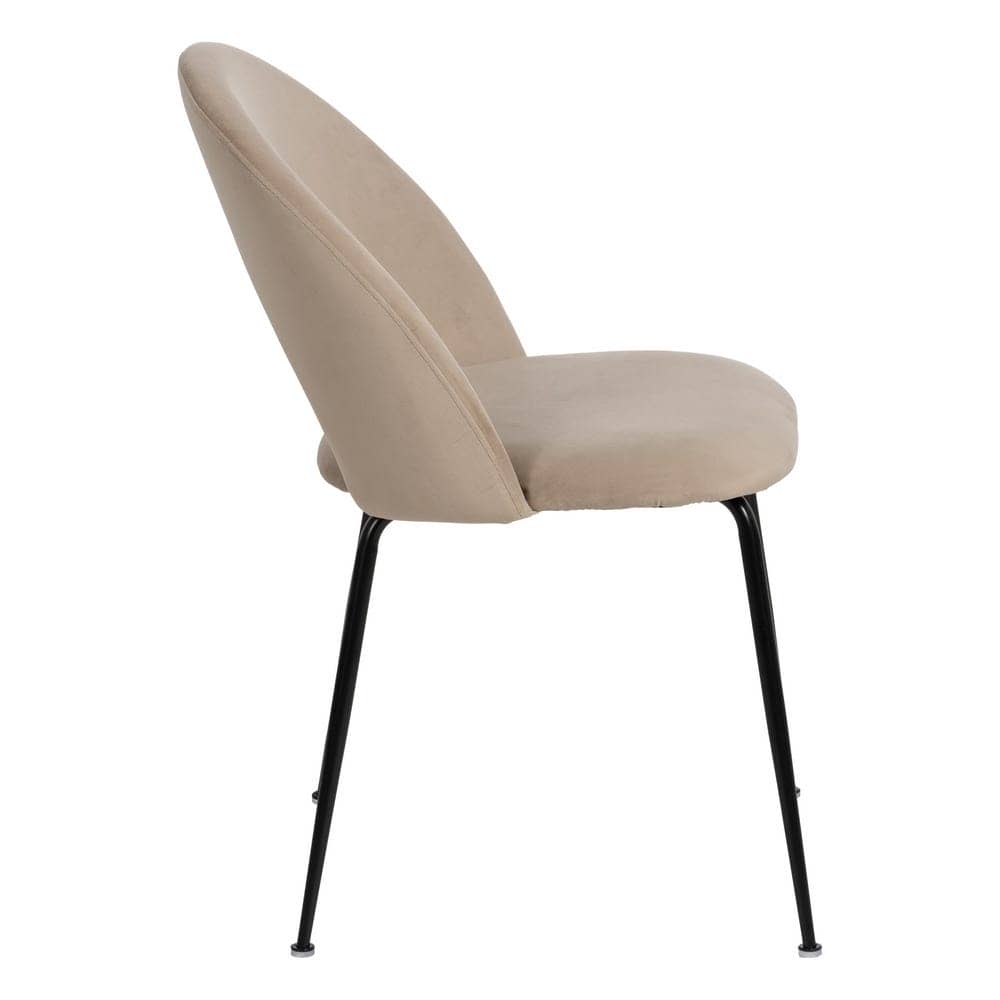 Pack de 4 Sillas Baylor Beige de Tejido y Metal - Diseño Contemporáneo para Comedor y Cocina, Confort y Estilo, Sin Montaje, Soporta 120 kg - Imagen 3
