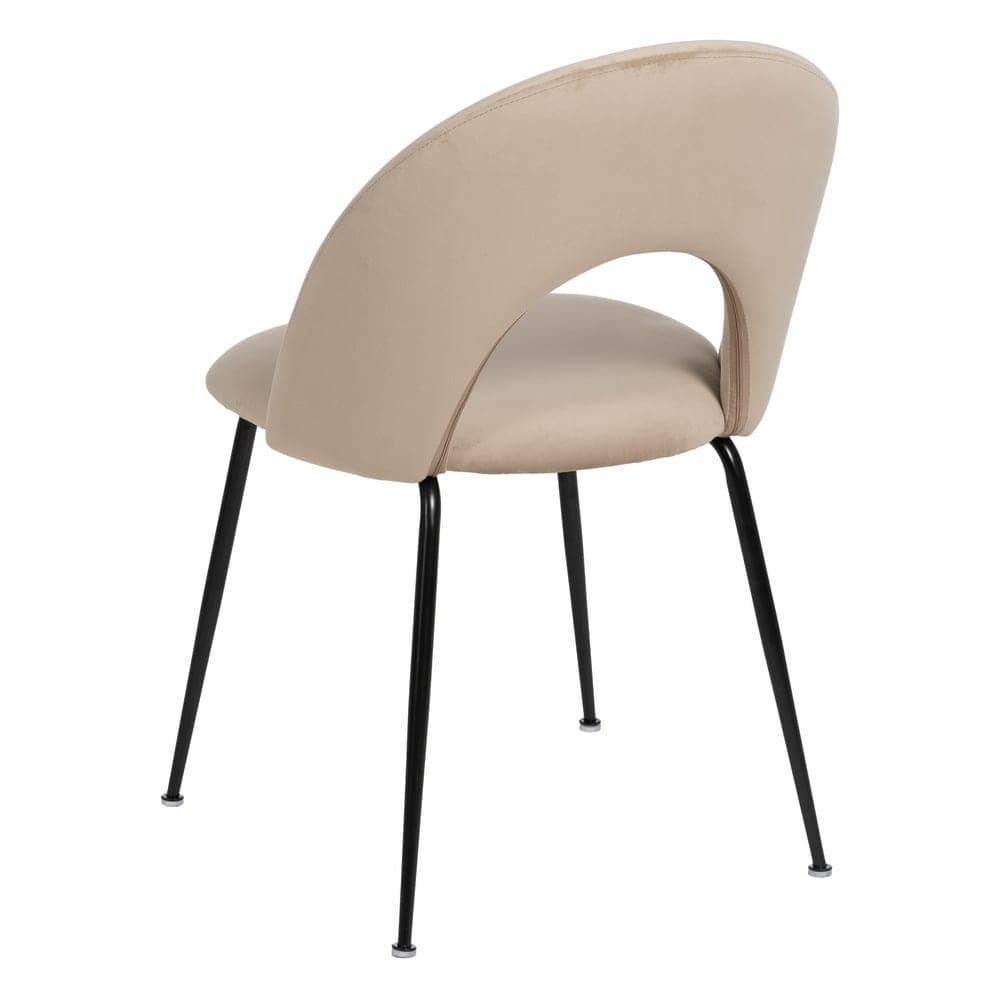Pack de 4 Sillas Baylor Beige de Tejido y Metal - Diseño Contemporáneo para Comedor y Cocina, Confort y Estilo, Sin Montaje, Soporta 120 kg - Imagen 4