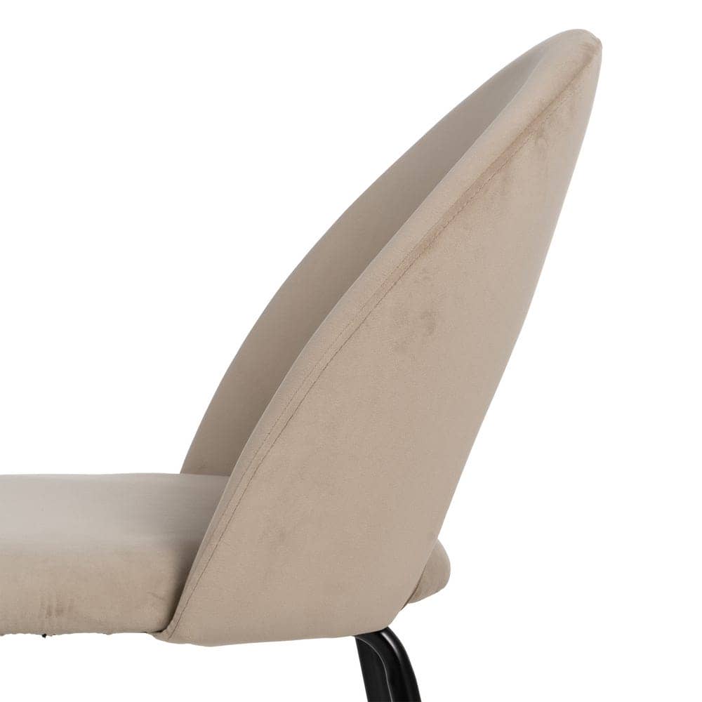 Pack de 4 Sillas Baylor Beige de Tejido y Metal - Diseño Contemporáneo para Comedor y Cocina, Confort y Estilo, Sin Montaje, Soporta 120 kg - Imagen 8
