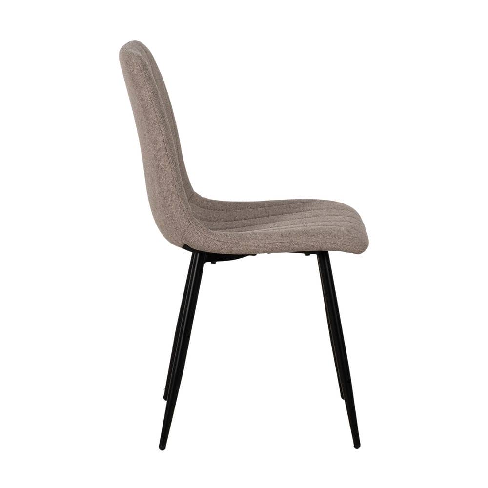 Pack de 4 Sillas Beige Thalric de Tejido y Metal para Salón - Diseño Elegante y Confort Ergonomico - Imagen 3