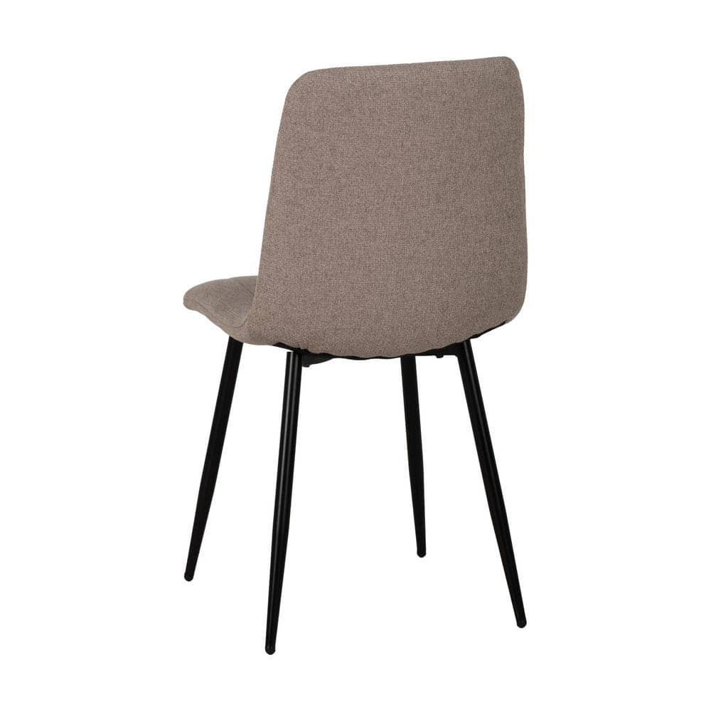 Pack de 4 Sillas Beige Thalric de Tejido y Metal para Salón - Diseño Elegante y Confort Ergonomico - Imagen 4