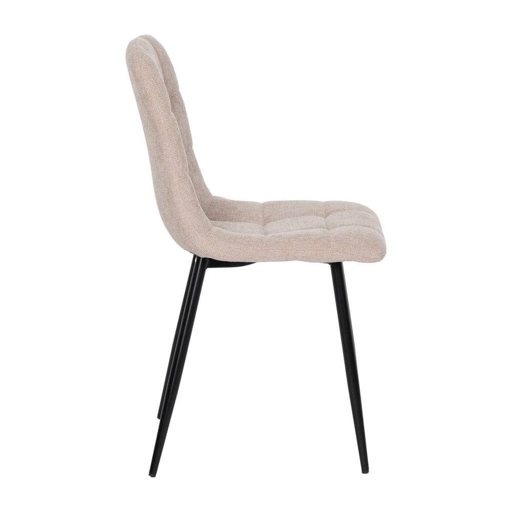 Pack de 4 Sillas Beige Magnus con Patas Metálicas Negras - Diseño Moderno y Confortable para Espacios Contract y Catering - Imagen 3