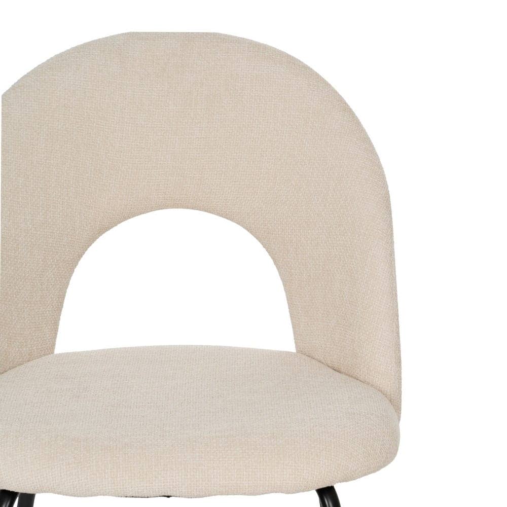 Pack de 4 Sillas Heath Blancas de Poliester y Metal - Diseño Moderno y Ergonómico, Sin Montaje, Ideal para Comedor y Oficina - Imagen 5