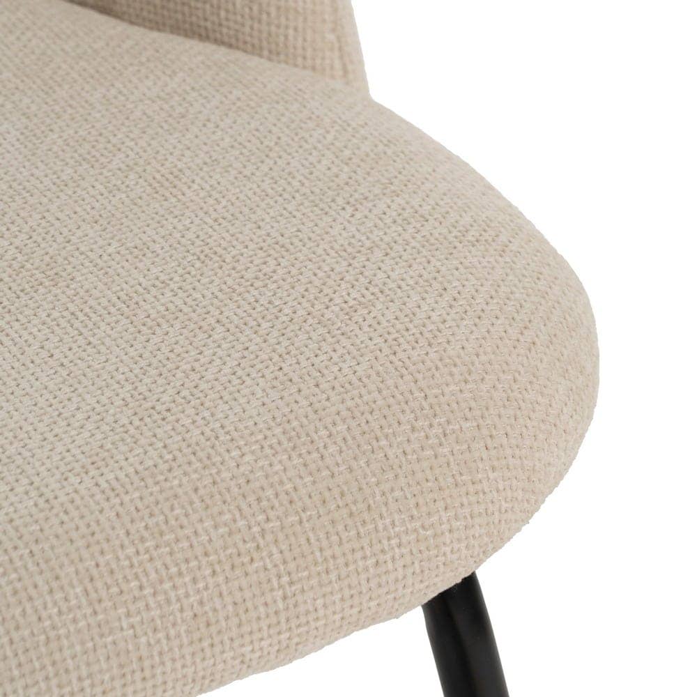 Pack de 4 Sillas Heath Blancas de Poliester y Metal - Diseño Moderno y Ergonómico, Sin Montaje, Ideal para Comedor y Oficina - Imagen 7