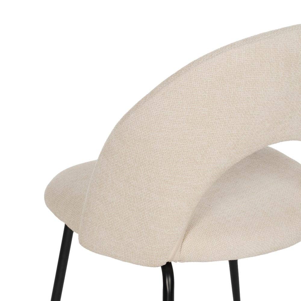 Pack de 4 Sillas Heath Blancas de Poliester y Metal - Diseño Moderno y Ergonómico, Sin Montaje, Ideal para Comedor y Oficina - Imagen 9