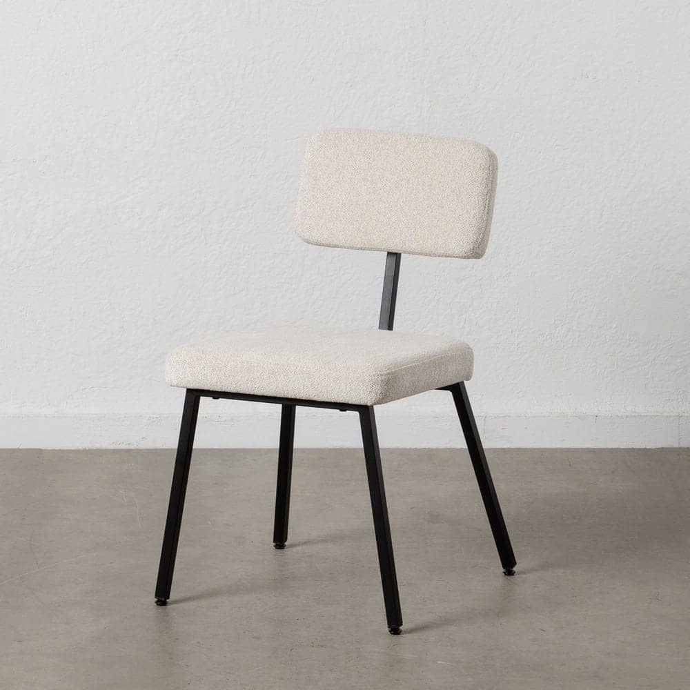 Pack de 4 Sillas Victor Blancas de Tela y Metal - Diseño Elegante y Minimalista para Decoración Moderna - Imagen 14