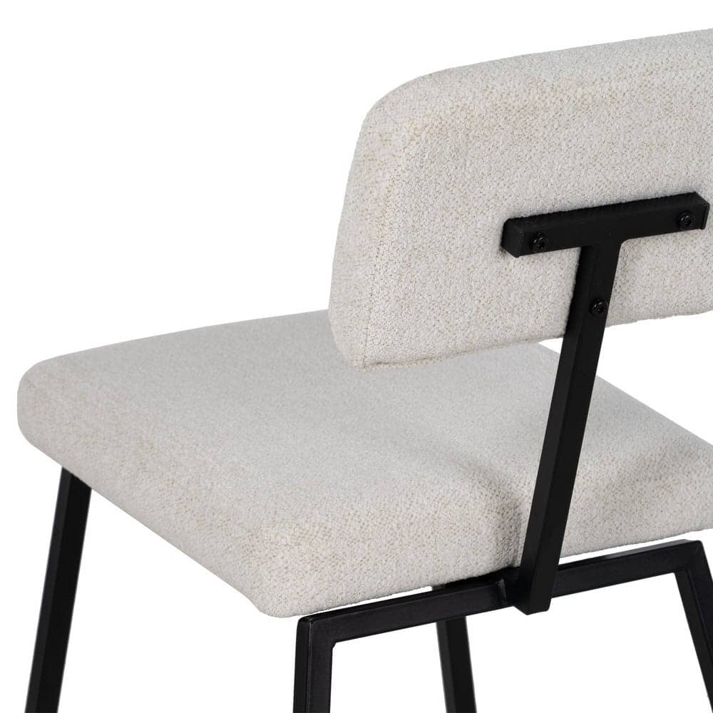 Pack de 4 Sillas Victor Blancas de Tela y Metal - Diseño Elegante y Minimalista para Decoración Moderna - Imagen 10