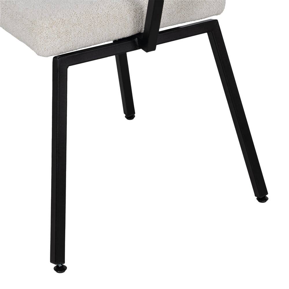 Pack de 4 Sillas Victor Blancas de Tela y Metal - Diseño Elegante y Minimalista para Decoración Moderna - Imagen 11