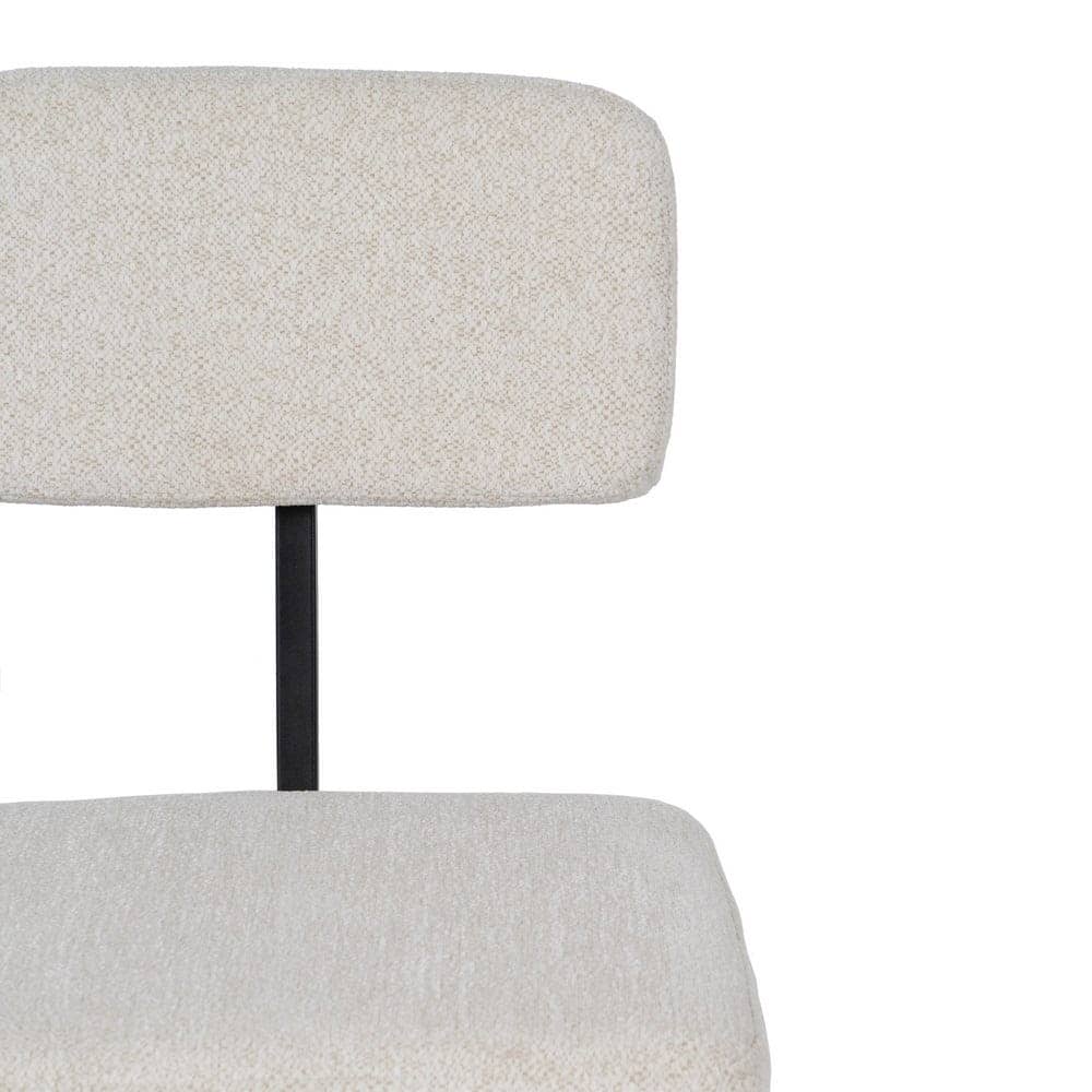 Pack de 4 Sillas Victor Blancas de Tela y Metal - Diseño Elegante y Minimalista para Decoración Moderna - Imagen 5