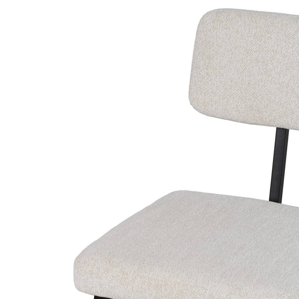 Pack de 4 Sillas Victor Blancas de Tela y Metal - Diseño Elegante y Minimalista para Decoración Moderna - Imagen 6