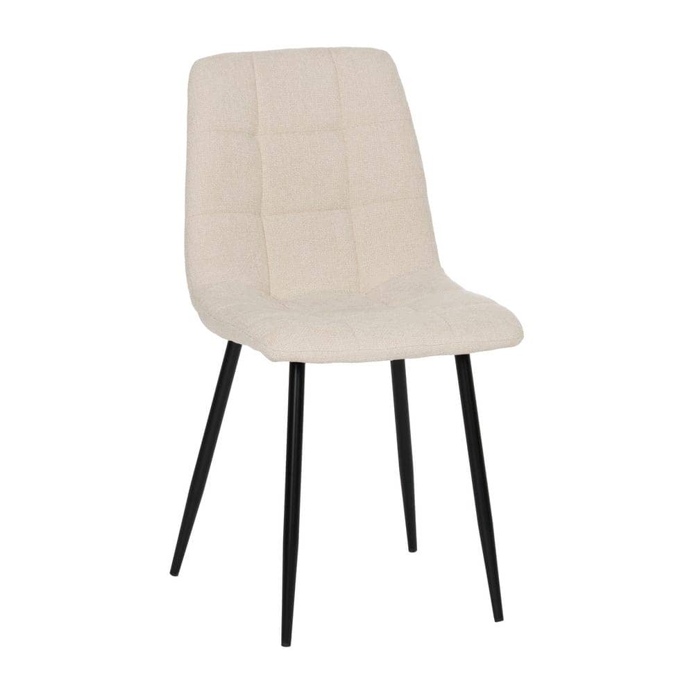 Pack de 4 Sillas Modernas Blancas Magnus con Patas Metálicas Negras - Diseño Ergonómico y Compacto para Espacios Contract - Imagen 2
