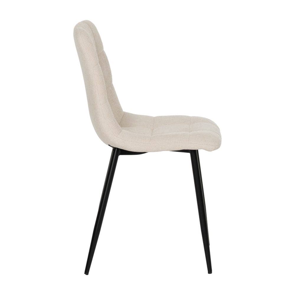 Pack de 4 Sillas Modernas Blancas Magnus con Patas Metálicas Negras - Diseño Ergonómico y Compacto para Espacios Contract - Imagen 3