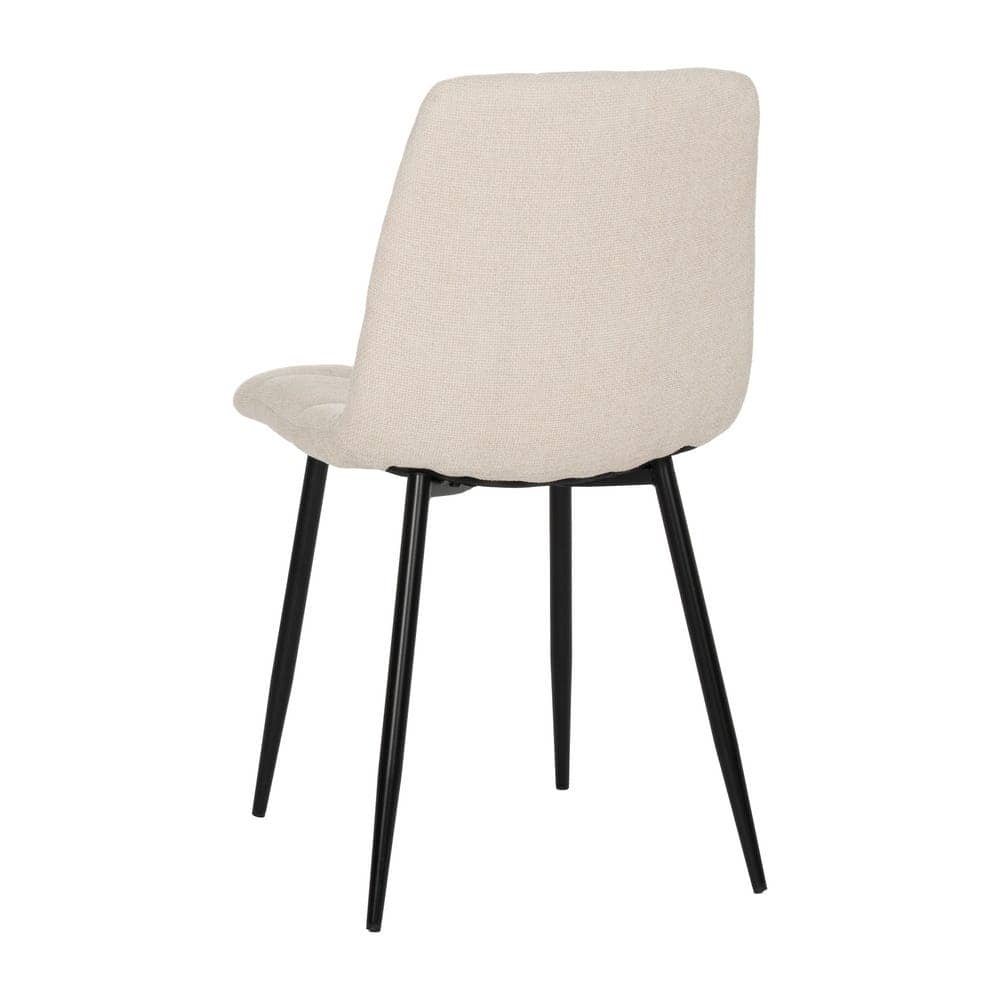 Pack de 4 Sillas Modernas Blancas Magnus con Patas Metálicas Negras - Diseño Ergonómico y Compacto para Espacios Contract - Imagen 4