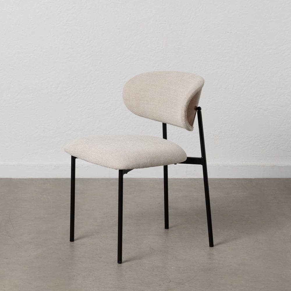 Pack de 4 Sillas Crema Simon con Tapizado Ergonómico y Estructura Metálica - Diseño Moderno para Comedor y Sala de Reuniones 73,5 cm - Imagen 13