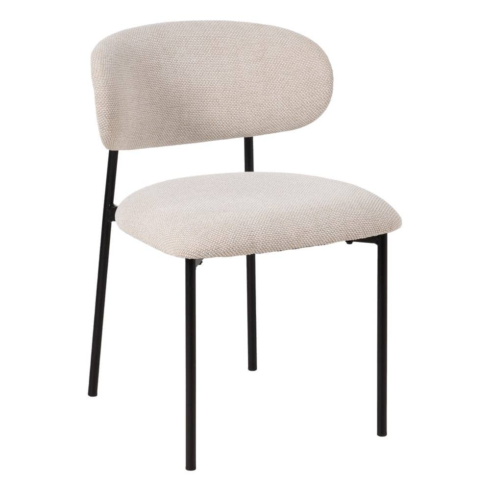 Pack de 4 Sillas Crema Simon con Tapizado Ergonómico y Estructura Metálica - Diseño Moderno para Comedor y Sala de Reuniones 73,5 cm - Imagen 2