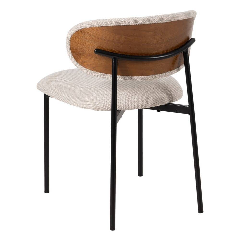 Pack de 4 Sillas Crema Simon con Tapizado Ergonómico y Estructura Metálica - Diseño Moderno para Comedor y Sala de Reuniones 73,5 cm - Imagen 4