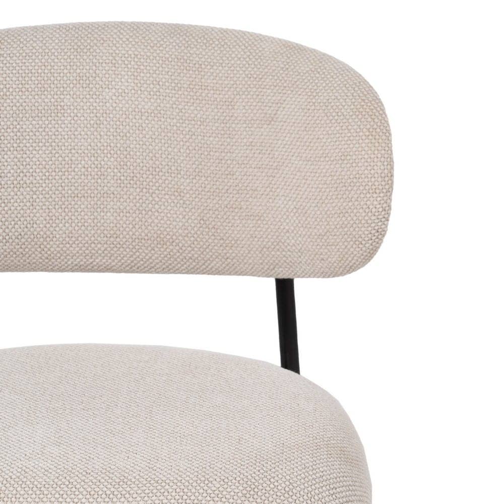Pack de 4 Sillas Crema Simon con Tapizado Ergonómico y Estructura Metálica - Diseño Moderno para Comedor y Sala de Reuniones 73,5 cm - Imagen 5