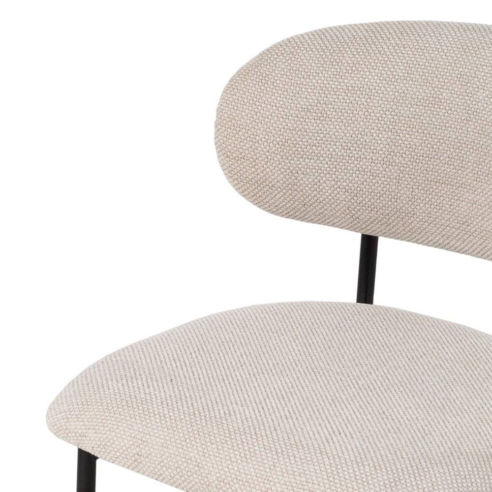 Pack de 4 Sillas Crema Simon con Tapizado Ergonómico y Estructura Metálica - Diseño Moderno para Comedor y Sala de Reuniones 73,5 cm - Imagen 6