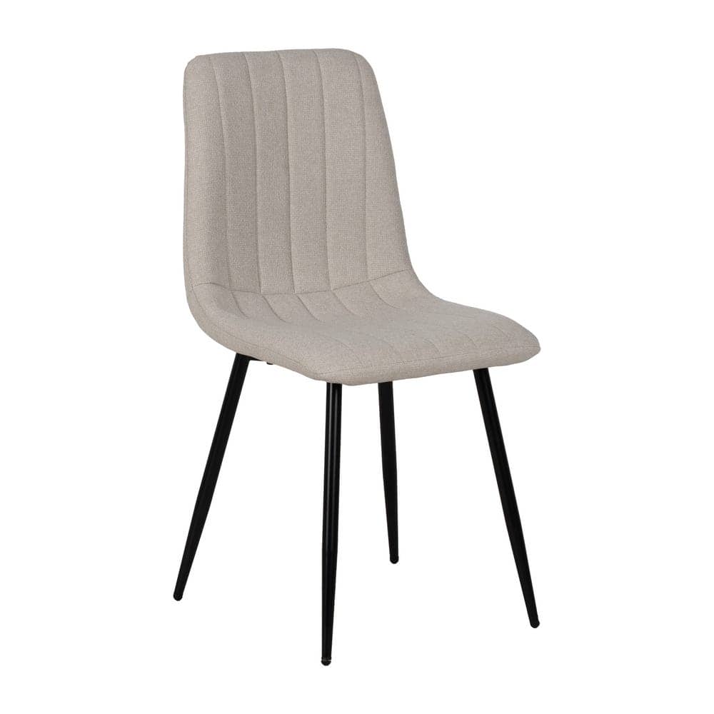 Pack de 4 Sillas Crema Thalric de Tejido y Metal para Salón - Diseño Moderno y Confort Óptimo 88 cm - Imagen 2