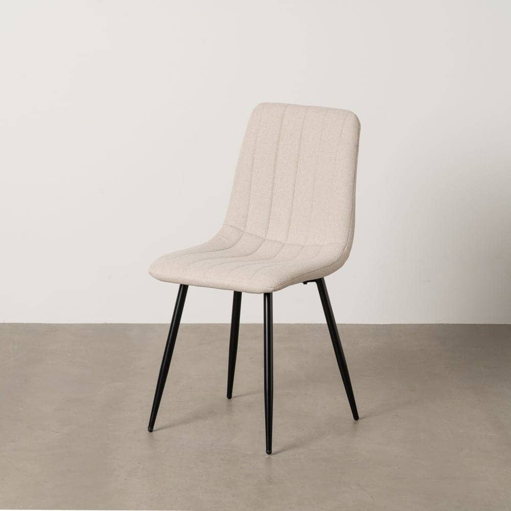 Pack de 4 Sillas Crema Thalric de Tejido y Metal para Salón - Diseño Moderno y Confort Óptimo 88 cm - Imagen 12
