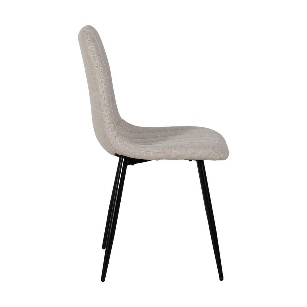 Pack de 4 Sillas Crema Thalric de Tejido y Metal para Salón - Diseño Moderno y Confort Óptimo 88 cm - Imagen 3