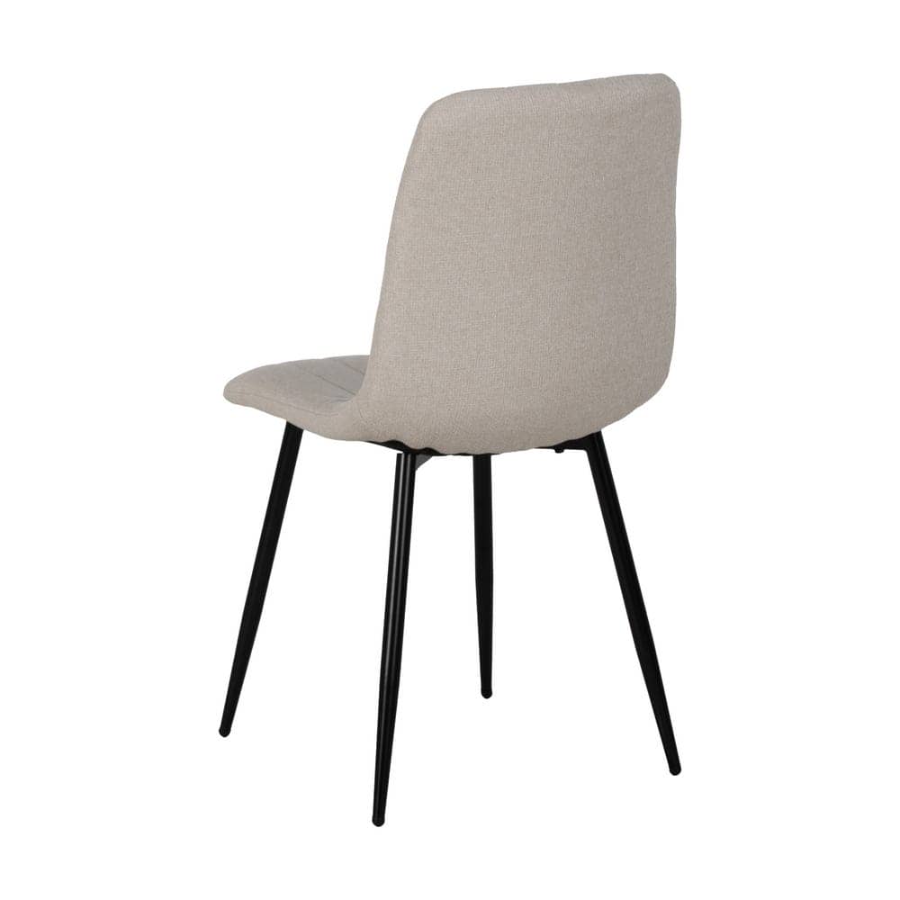 Pack de 4 Sillas Crema Thalric de Tejido y Metal para Salón - Diseño Moderno y Confort Óptimo 88 cm - Imagen 4