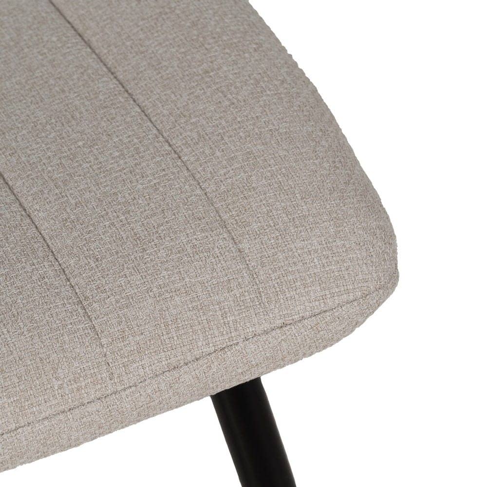 Pack de 4 Sillas Crema Thalric de Tejido y Metal para Salón - Diseño Moderno y Confort Óptimo 88 cm - Imagen 8