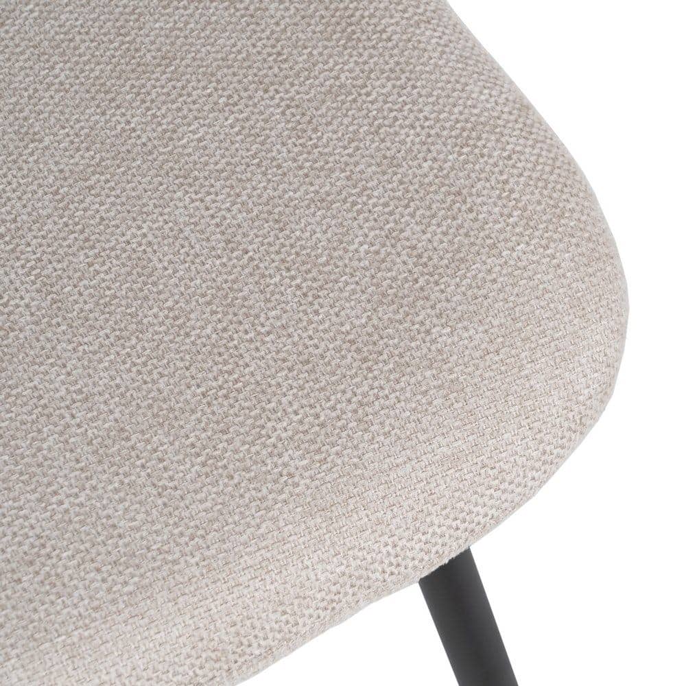 Pack de 4 Sillas Modernas Carson en Tela Crema y Patas de Metal - Diseño Elegante y Ergonómico para Comedores y Salas de Reuniones - Imagen 8