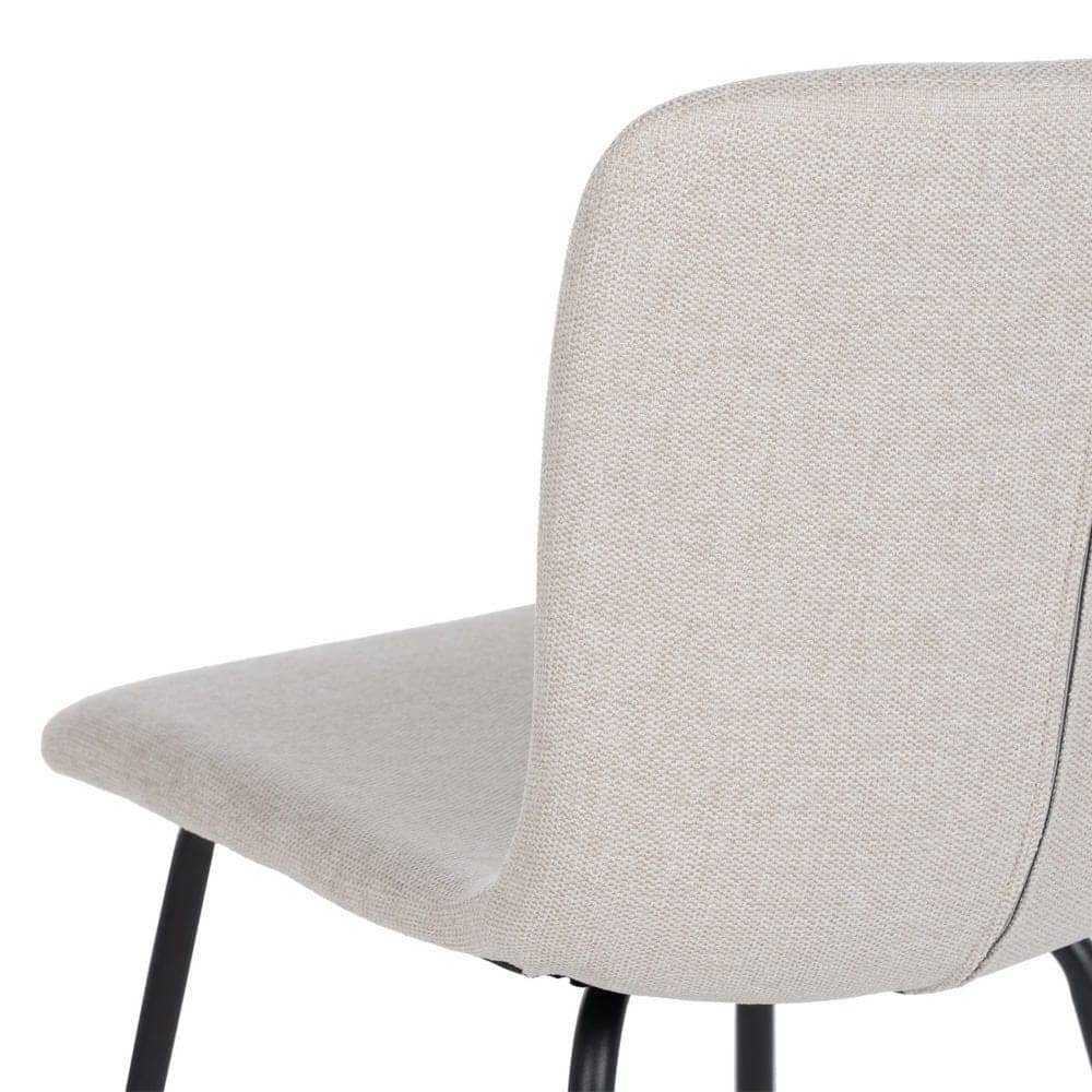 Pack de 4 Sillas Modernas Carson en Tela Crema y Patas de Metal - Diseño Elegante y Ergonómico para Comedores y Salas de Reuniones - Imagen 9