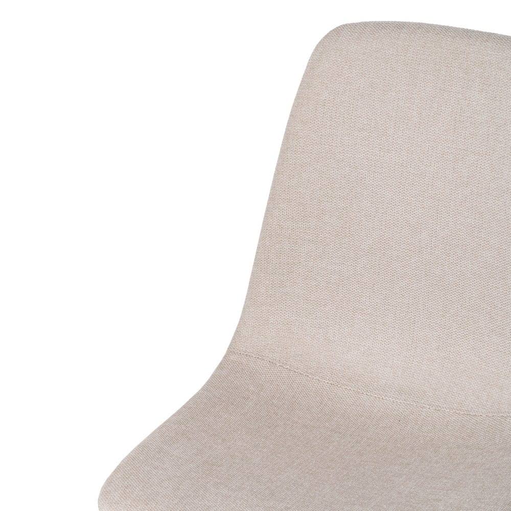 Pack de 4 Sillas Jace Crema de Tela y Metal - Diseño Minimalista y Ergonómico para Comedor y Salón 87 cm - Imagen 6