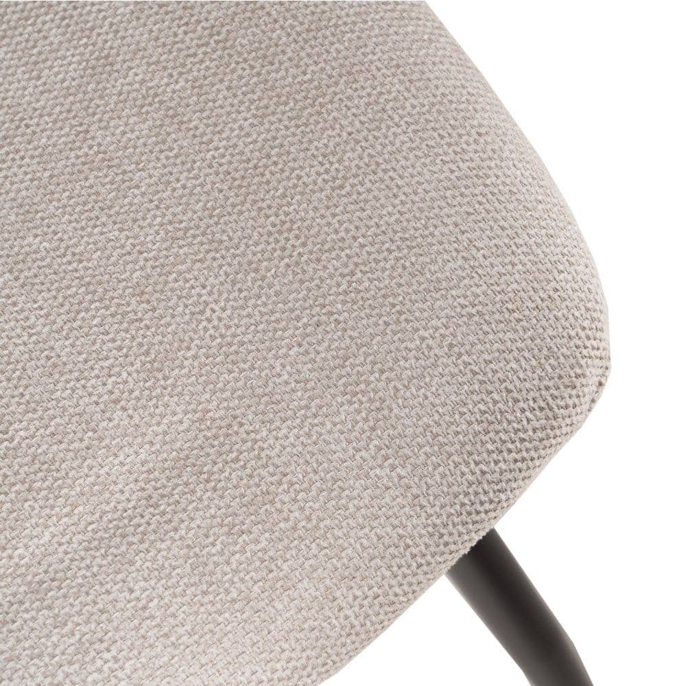 Pack de 4 Sillas Jace Crema de Tela y Metal - Diseño Minimalista y Ergonómico para Comedor y Salón 87 cm - Imagen 9