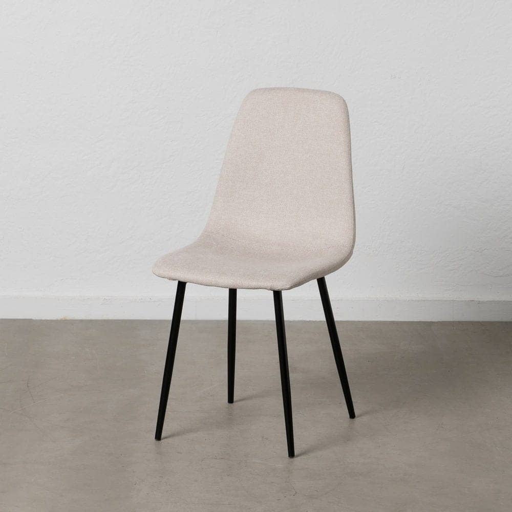 Pack de 4 Sillas Jace Crema de Tela y Metal - Diseño Minimalista y Ergonómico para Comedor y Salón 87 cm - Imagen 13
