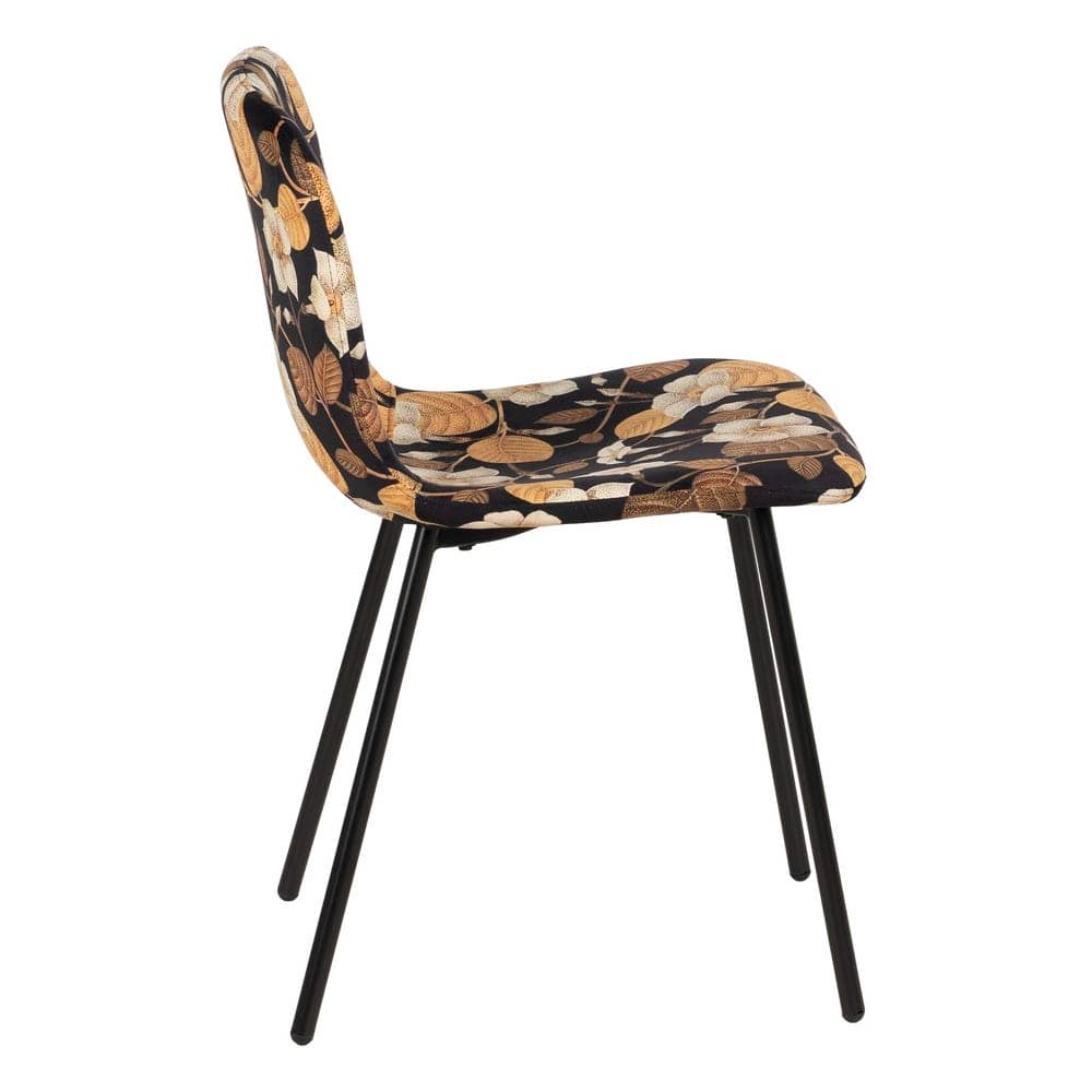 Pack de 4 Sillas Jasper de MDF y Metal con Estampado Floral - Elegancia y Confort para tu Hogar - Imagen 3