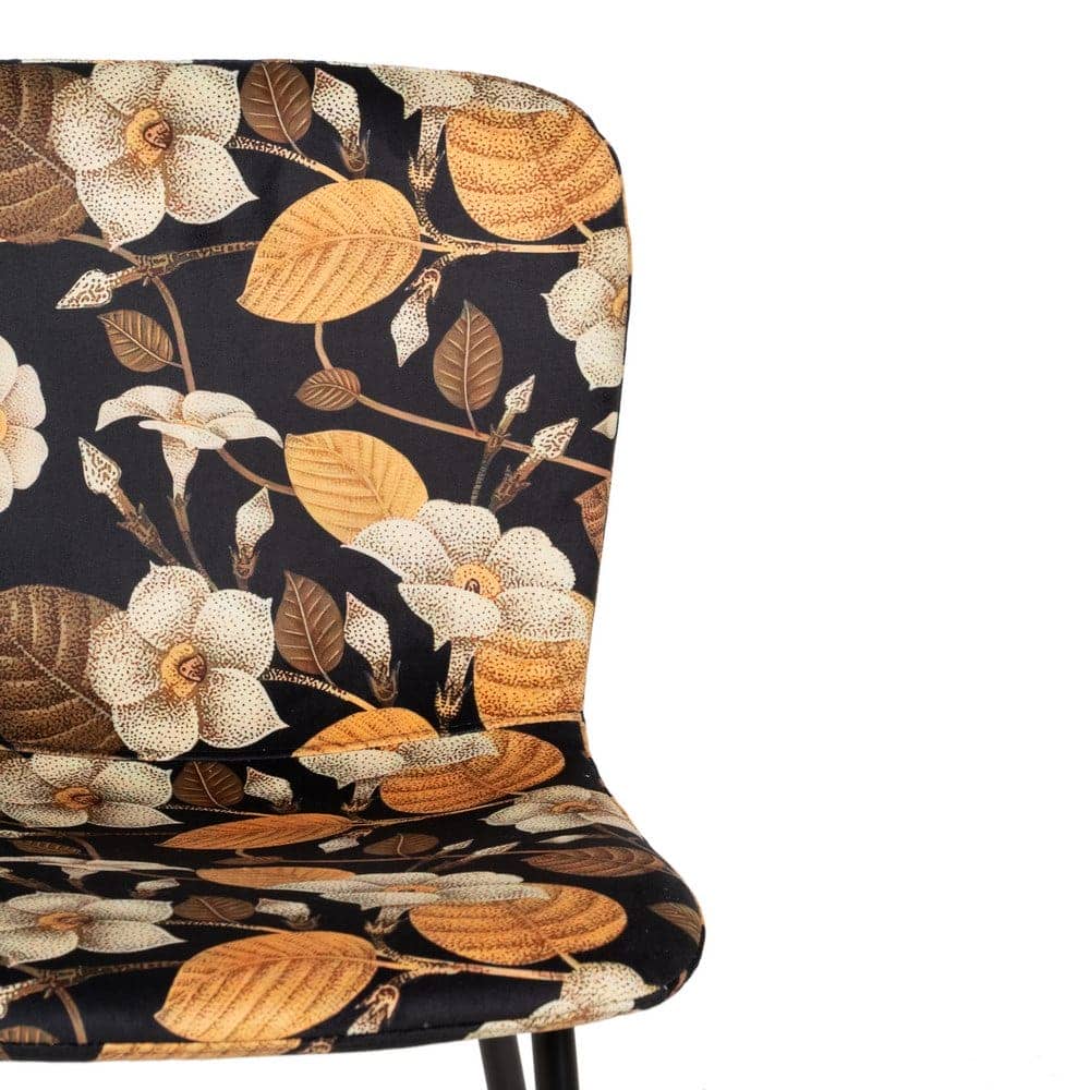Pack de 4 Sillas Jasper de MDF y Metal con Estampado Floral - Elegancia y Confort para tu Hogar - Imagen 5