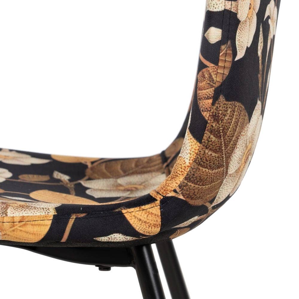 Pack de 4 Sillas Jasper de MDF y Metal con Estampado Floral - Elegancia y Confort para tu Hogar - Imagen 8