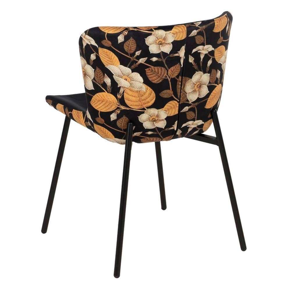 Pack de 4 Sillas Troy de MDF y Metal con Estampado Floral - Diseño Moderno y Confort Ergonomico para Comedores y Salas de Estar - Imagen 4