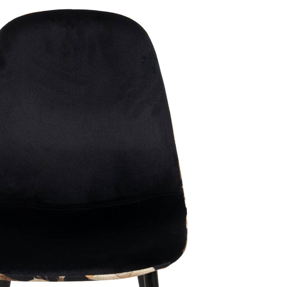 Pack de 4 Sillas Reed de MDF y Metal - Diseño Moderno y Confortable con Asiento de Tejido Negro - Imagen 4