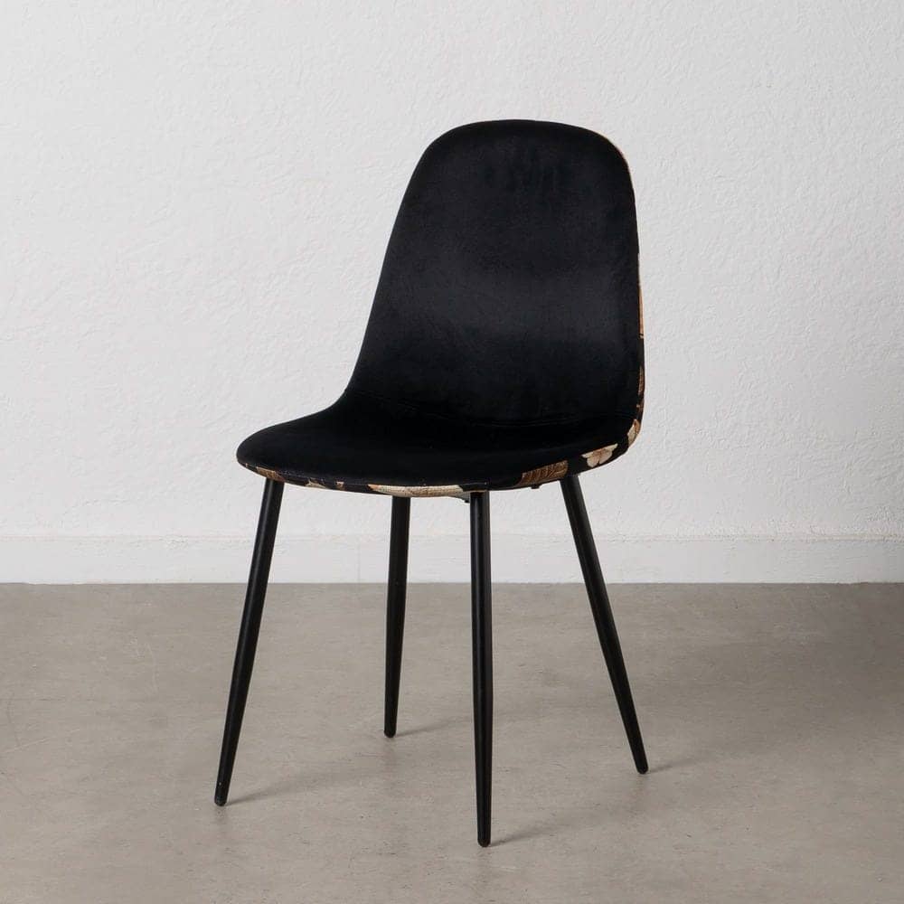 Pack de 4 Sillas Reed de MDF y Metal - Diseño Moderno y Confortable con Asiento de Tejido Negro - Imagen 13
