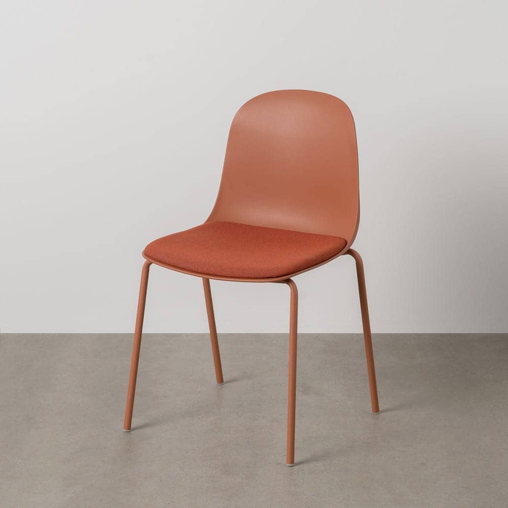 Pack de 4 Sillas de Metal y Polipropileno para Exterior Maddox - Diseño Moderno en Color Caldera, Altura 85 cm, Comodidad y Estilo para tu Terraza - Imagen 14
