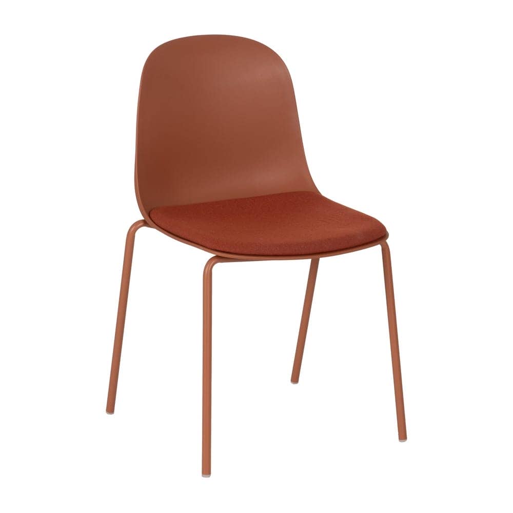 Pack de 4 Sillas de Metal y Polipropileno para Exterior Maddox - Diseño Moderno en Color Caldera, Altura 85 cm, Comodidad y Estilo para tu Terraza - Imagen 2