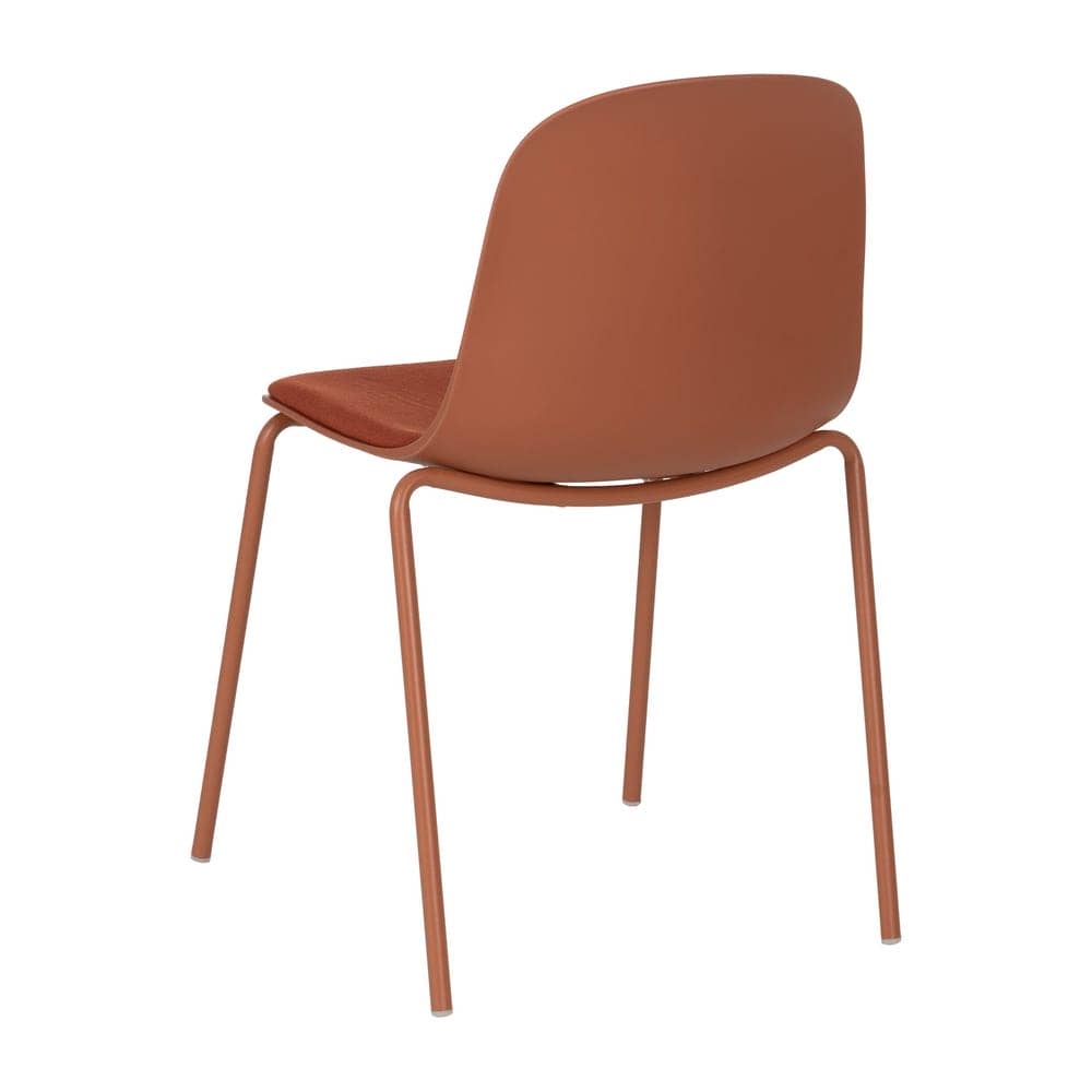 Pack de 4 Sillas de Metal y Polipropileno para Exterior Maddox - Diseño Moderno en Color Caldera, Altura 85 cm, Comodidad y Estilo para tu Terraza - Imagen 4