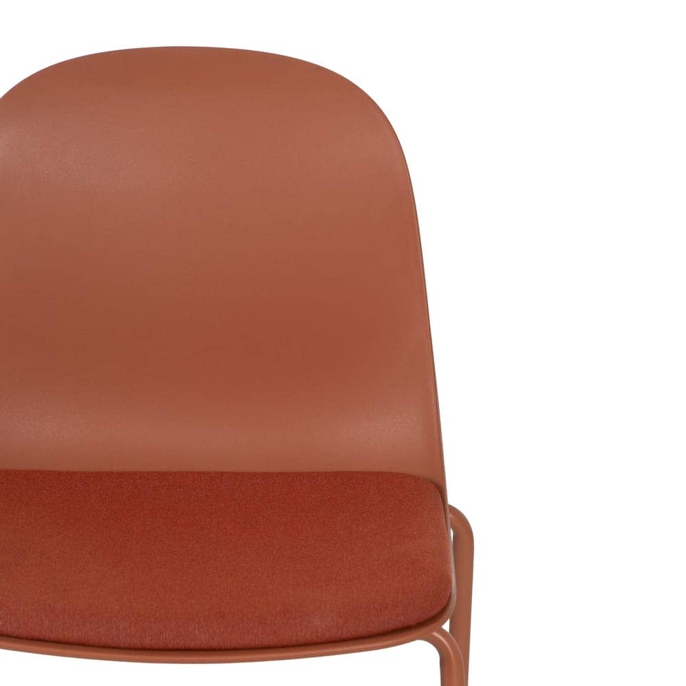 Pack de 4 Sillas de Metal y Polipropileno para Exterior Maddox - Diseño Moderno en Color Caldera, Altura 85 cm, Comodidad y Estilo para tu Terraza - Imagen 5