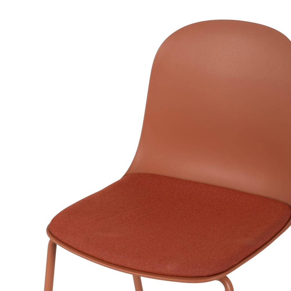 Pack de 4 Sillas de Metal y Polipropileno para Exterior Maddox - Diseño Moderno en Color Caldera, Altura 85 cm, Comodidad y Estilo para tu Terraza - Imagen 6
