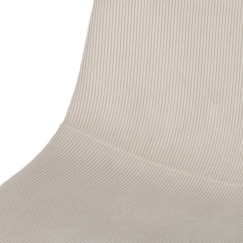 Pack de 4 Sillas de Pana Crema Xalven - Diseño Moderno y Confort Ergonomico para Salón - Imagen 6