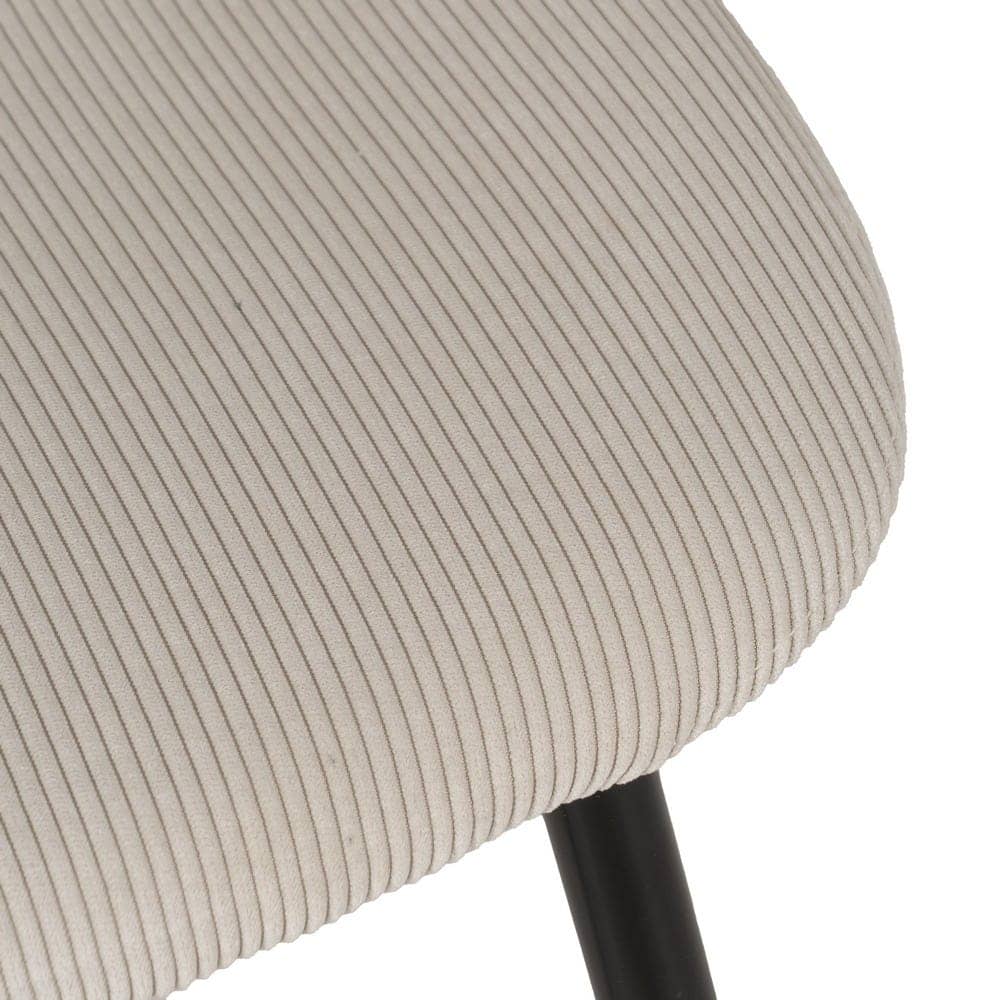 Pack de 4 Sillas de Pana Crema Xalven - Diseño Moderno y Confort Ergonomico para Salón - Imagen 8