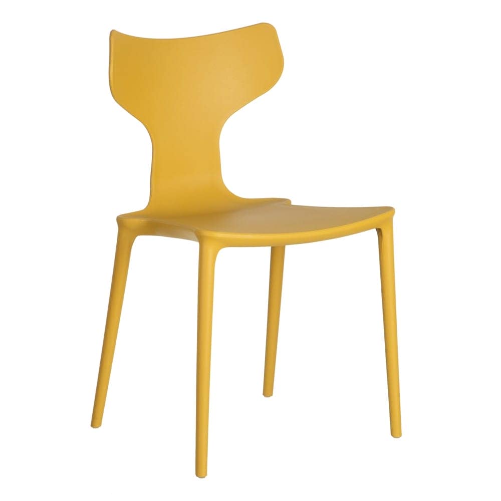 Pack de 4 Sillas de Polipropileno Amarillo Sam - Diseño Moderno, Apilables y Ergonómicas para Hogar y Negocio - Imagen 2