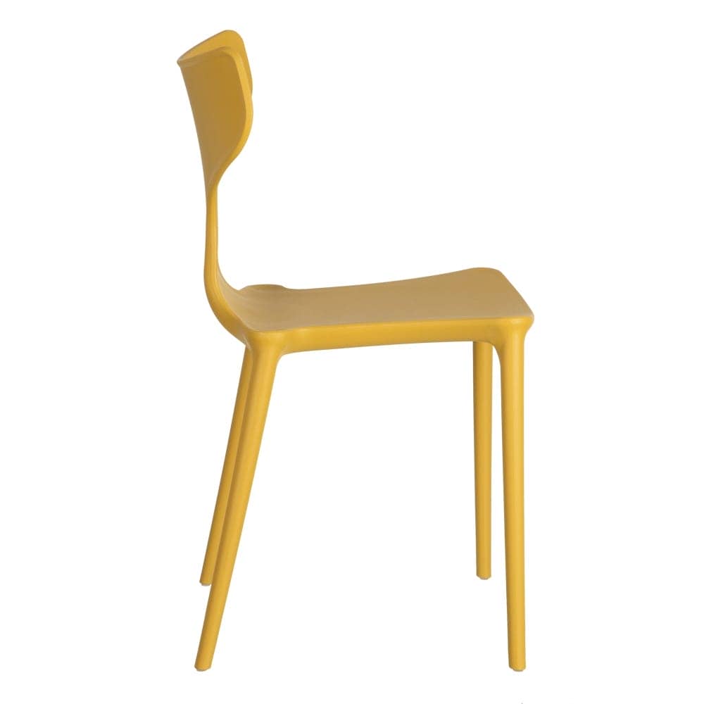 Pack de 4 Sillas de Polipropileno Amarillo Sam - Diseño Moderno, Apilables y Ergonómicas para Hogar y Negocio - Imagen 3